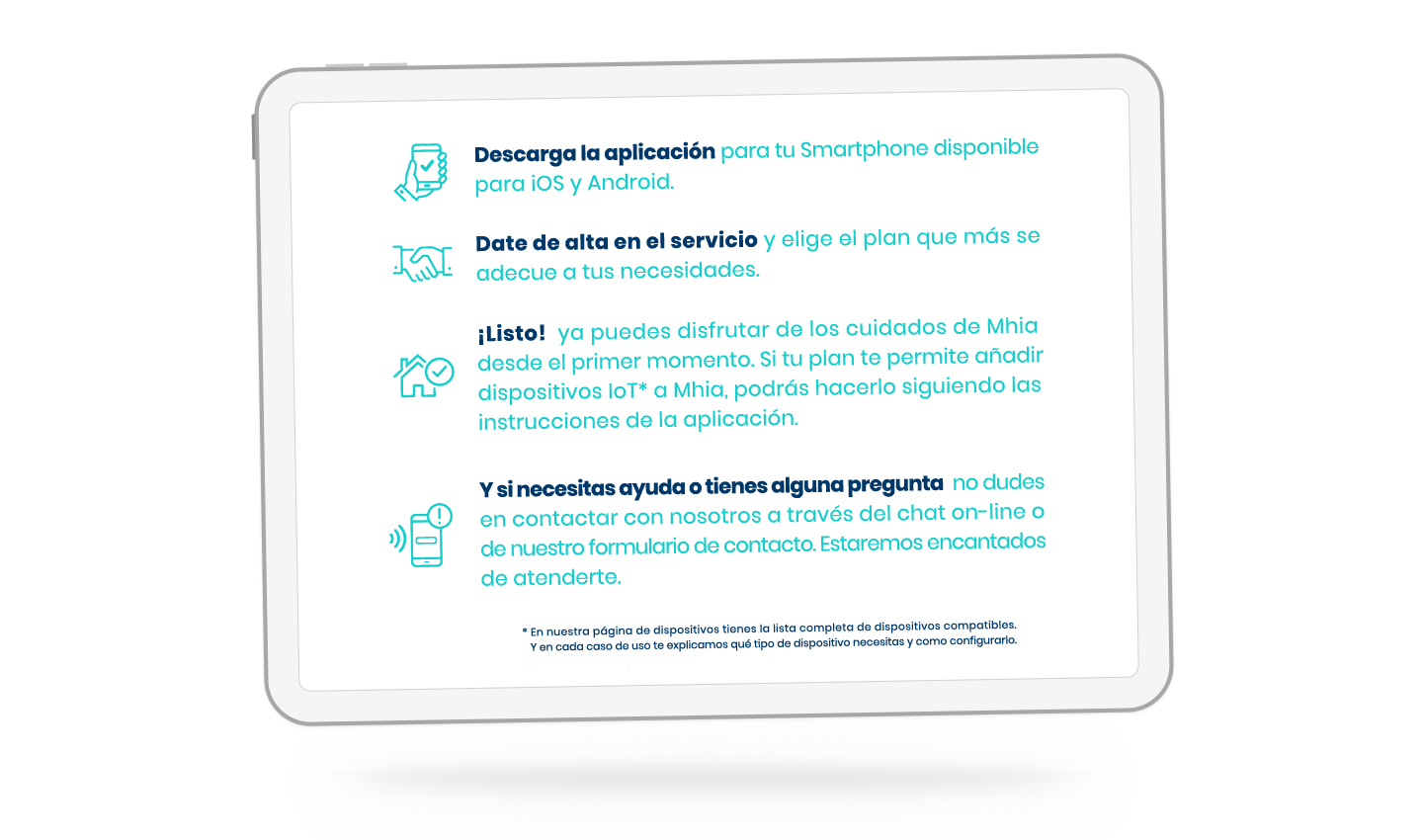 mujer joven usando una tablet