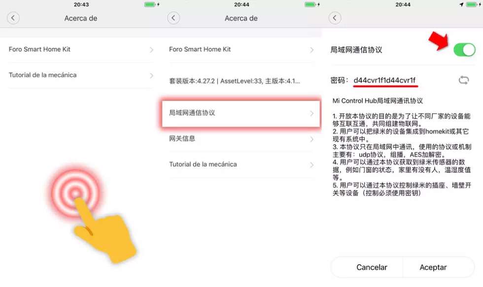 Habilitar el uso del Hub del Kit de Xiaomi 6